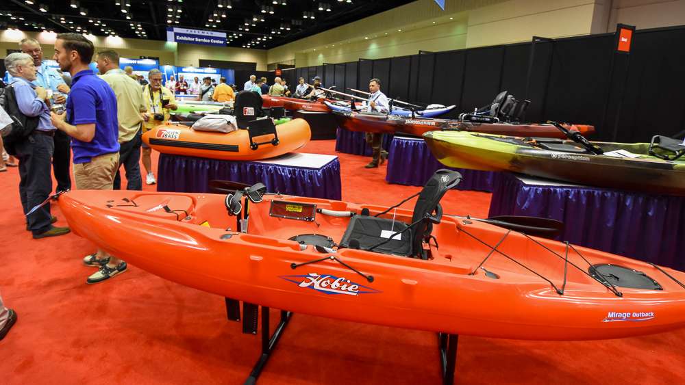 Kayaks, including Hobie, are the largest boats at ICAST. 