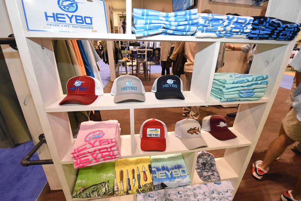 Heybo clothing shows off their colorful designs.
