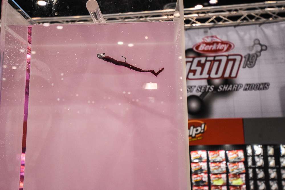 The worms are getting wet at the Berkley booth.