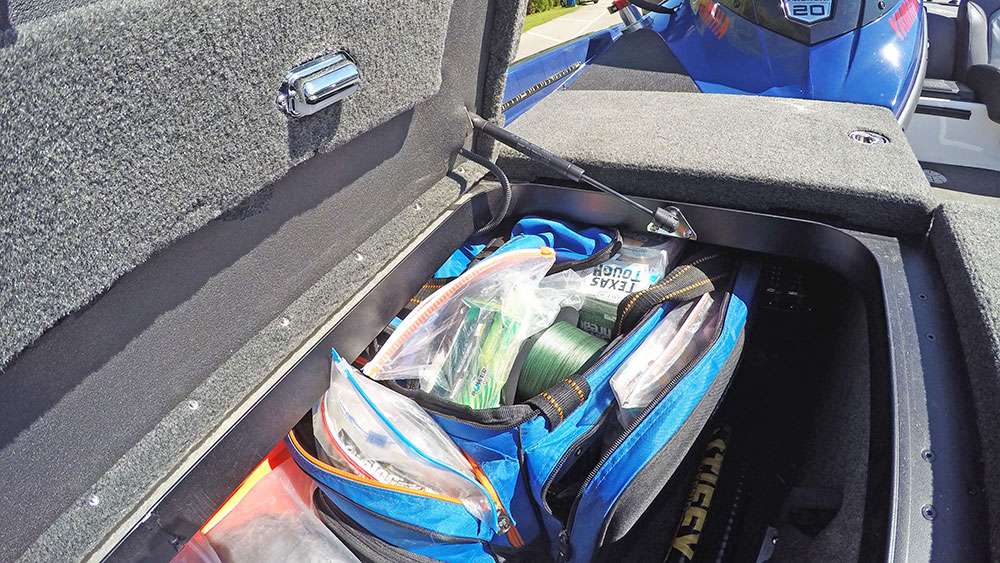 The bag of line and hooks is something every angler needs to keep on-hand. This is a good way to keep it all organized. 