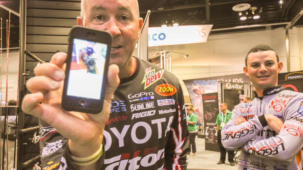 Swindle turns the camera on Bassmaster.com photographer Laurie Tisdale.