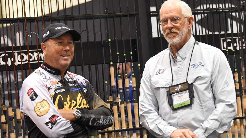 David Walker spends a little time in the G. Loomis ICAST booth.