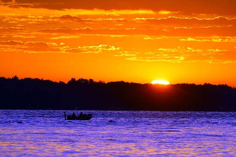 An added bonus is taking off for a fishing spot on Oneida Lake with the backdrop of a beautiful sunrise. 