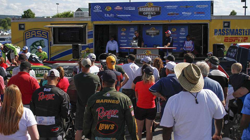 It comes down to the final boat. Jacob Wheeler leads the Pro side while his co-angler Ronald Flamisch leads the co-angler side. Hardy and Willert are coming up next.