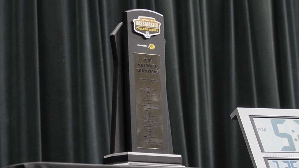 The National Championship trophy has a new look this year.