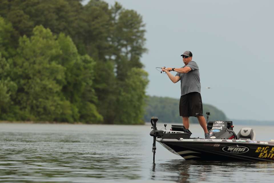 Bassmaster Elite Series pro Russ Lane of Prattville, Ala., has fished 142 career events with B.A.S.S.
