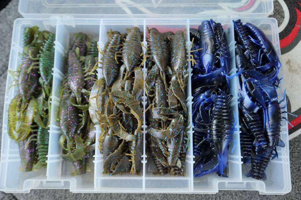 A box filled with Real Deal Craws from Big Bite Baits.