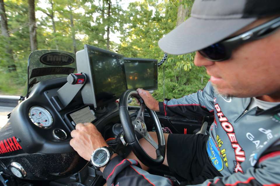 Lane uses two Garmin 7612 units on his console. He said he generally uses them for mapping and traditional sonar.