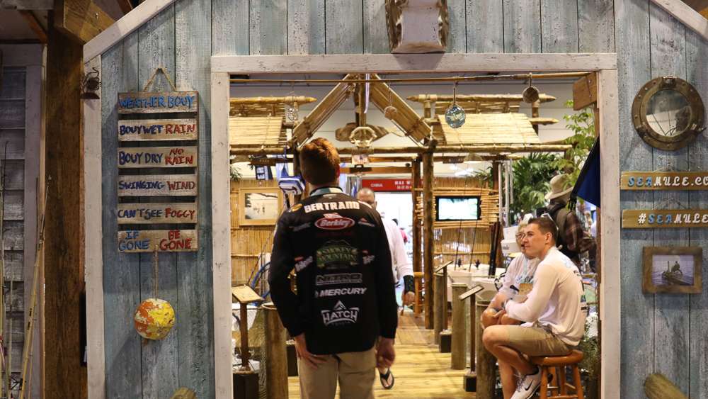 Josh checks out some interesting booths at the show..