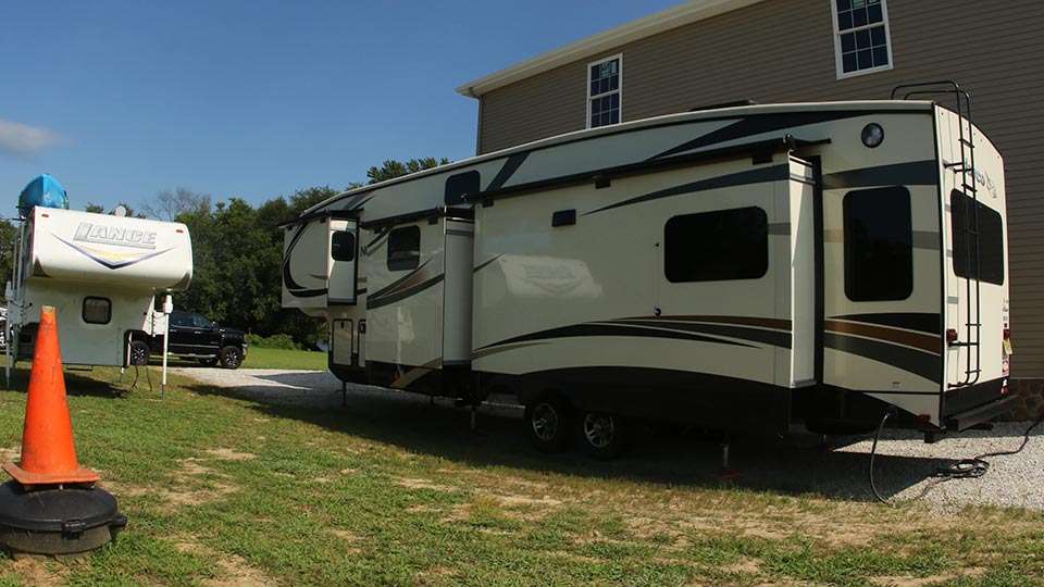 While a number of anglers stayed in the house, others were offered access to the motor home or simply brought their own.