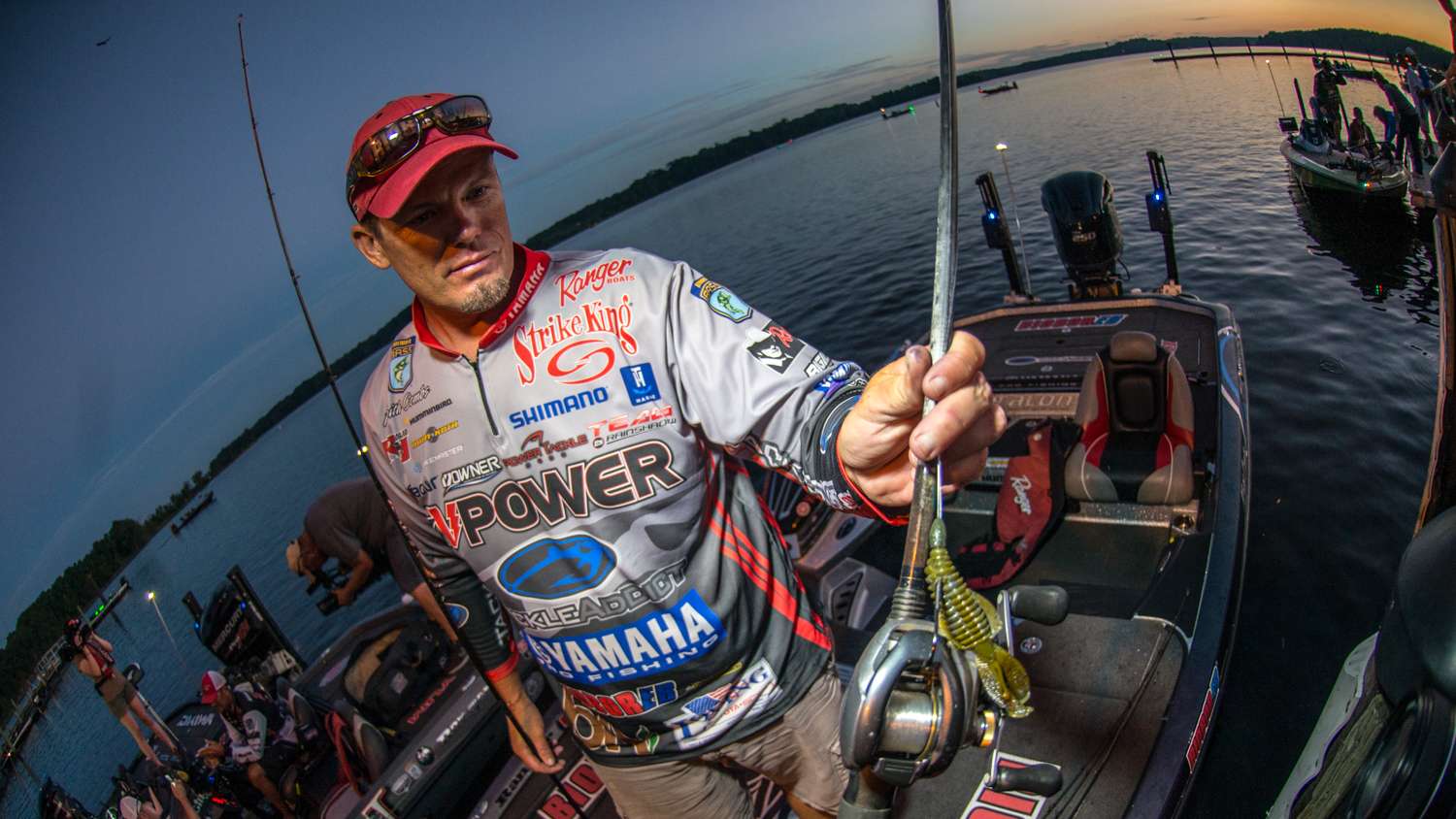 <b>Keith Combs</b><br> Keith Combs started the day with a 3/8-ounce bluegill Strike King Pure Poison bladed swim jig. âItâs my version of a crankbait when fishing grass,â he said. âYou can work it really well through grass, break it free and trigger a reaction strike.â Combs fished the lure at 2 feet over grassy flats. 
