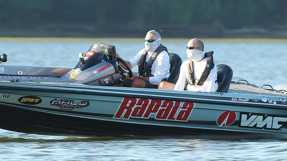 Randall Tharp, who took an early-morning lead in BassTrakk, would buzz through the area.