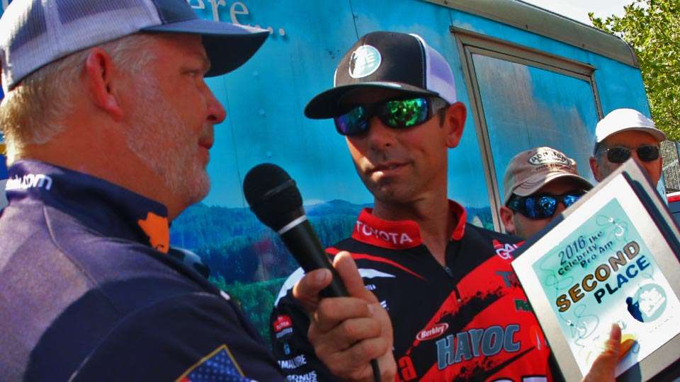 Iaconelli interviews Gluszek, his co-host on Ike Live, on his day and second-place finish.