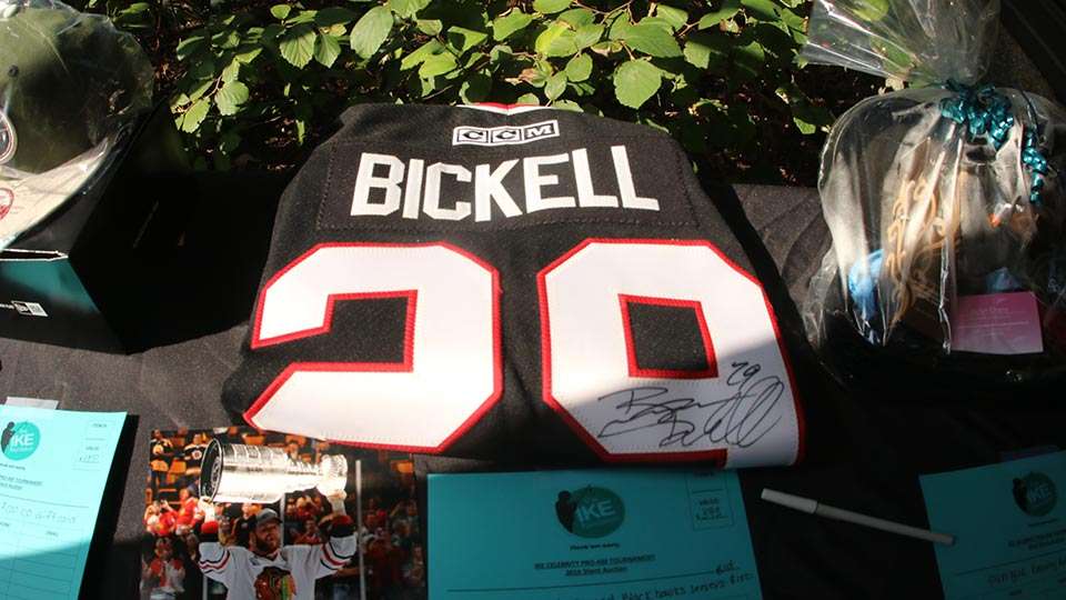 NHL player Bryan Bickell donated a signed jersey as well.