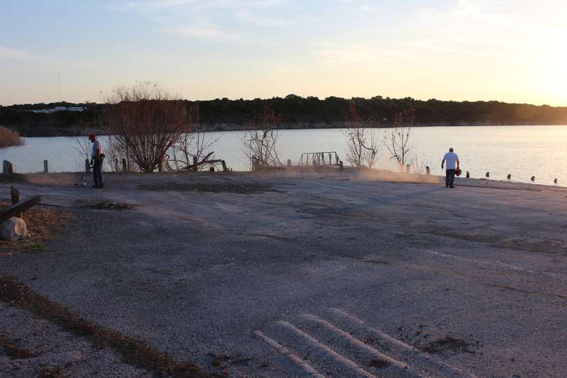 The area transformed from a pile of debris to a usable lake access area.