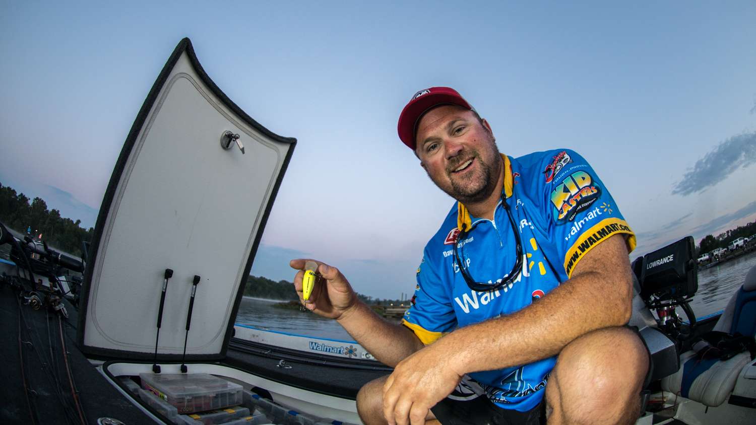 Dave Dudley pulls out a shallower running crank bait that has been working for him this week. 