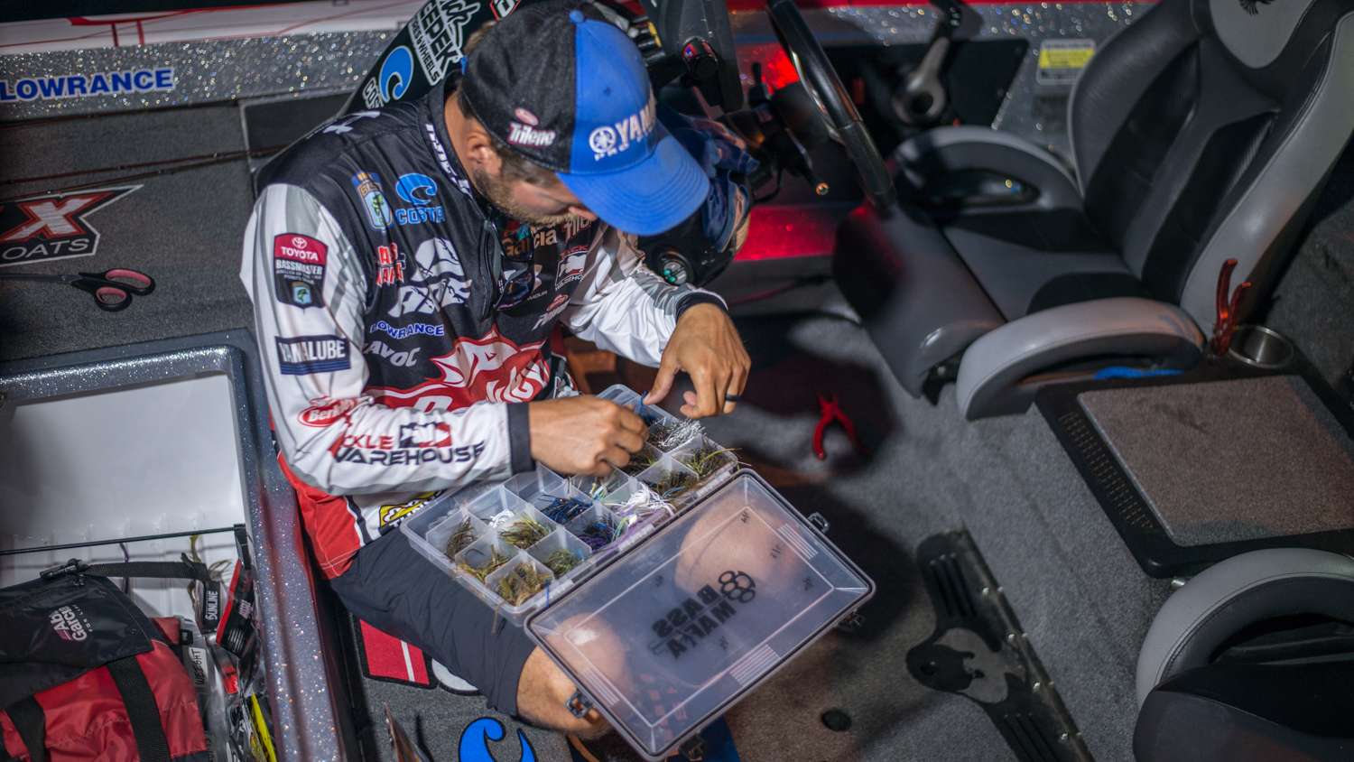 Lucas picks out a few baits that he thinks might be key on Day 3.