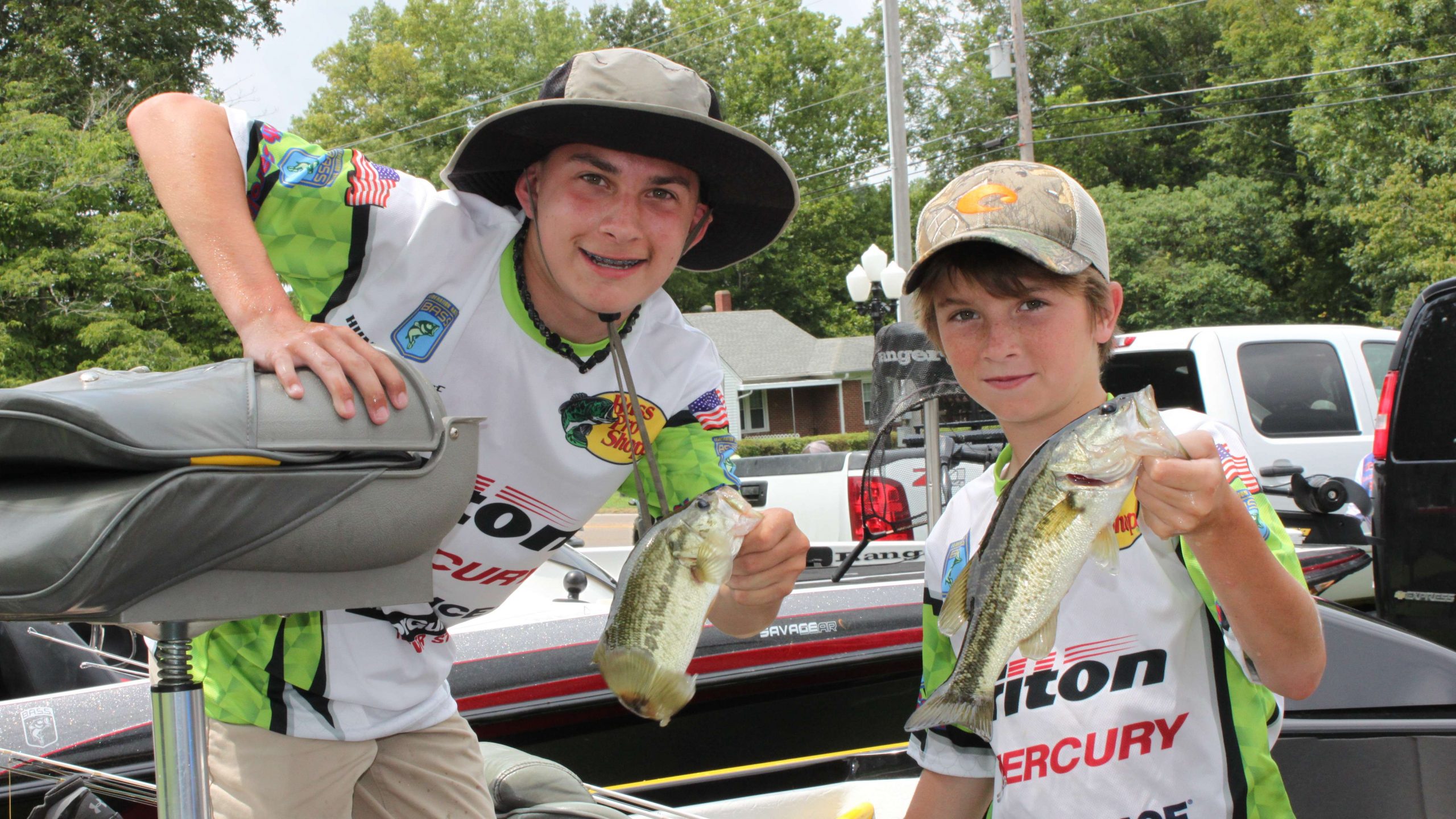 Team North Carolinaâs Hunter White and Bennett Bauer give a sneak peak at some of their catch.