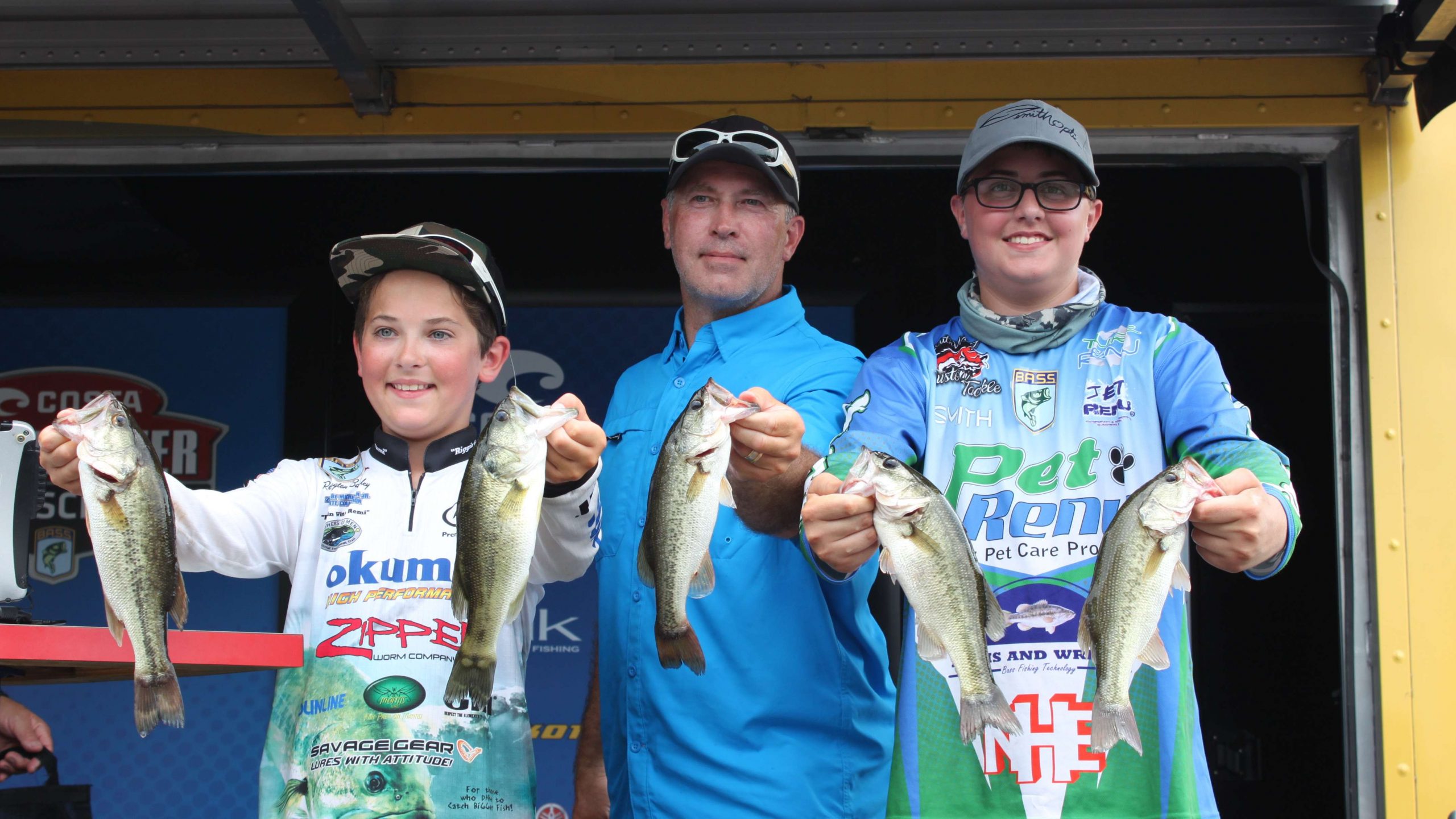 Team Michiganâs Remington Barkley and Nathan Elsey are in third place with five fish for 4-12.