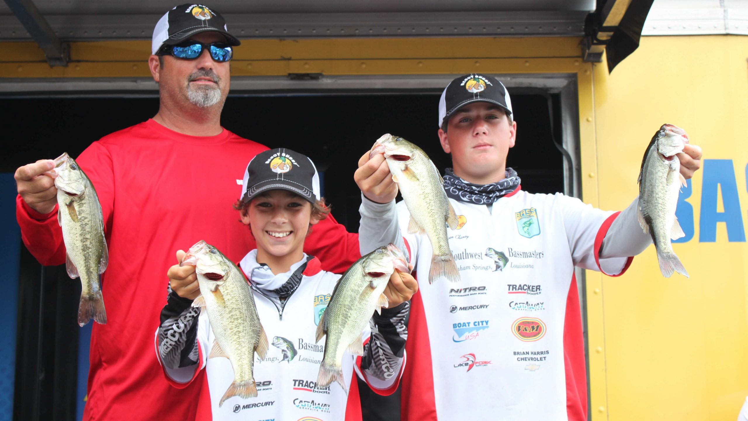 Team Louisianaâs Jackson Landry and Hanson Chaney are in a solid fourth place with five fish totaling 4-11.