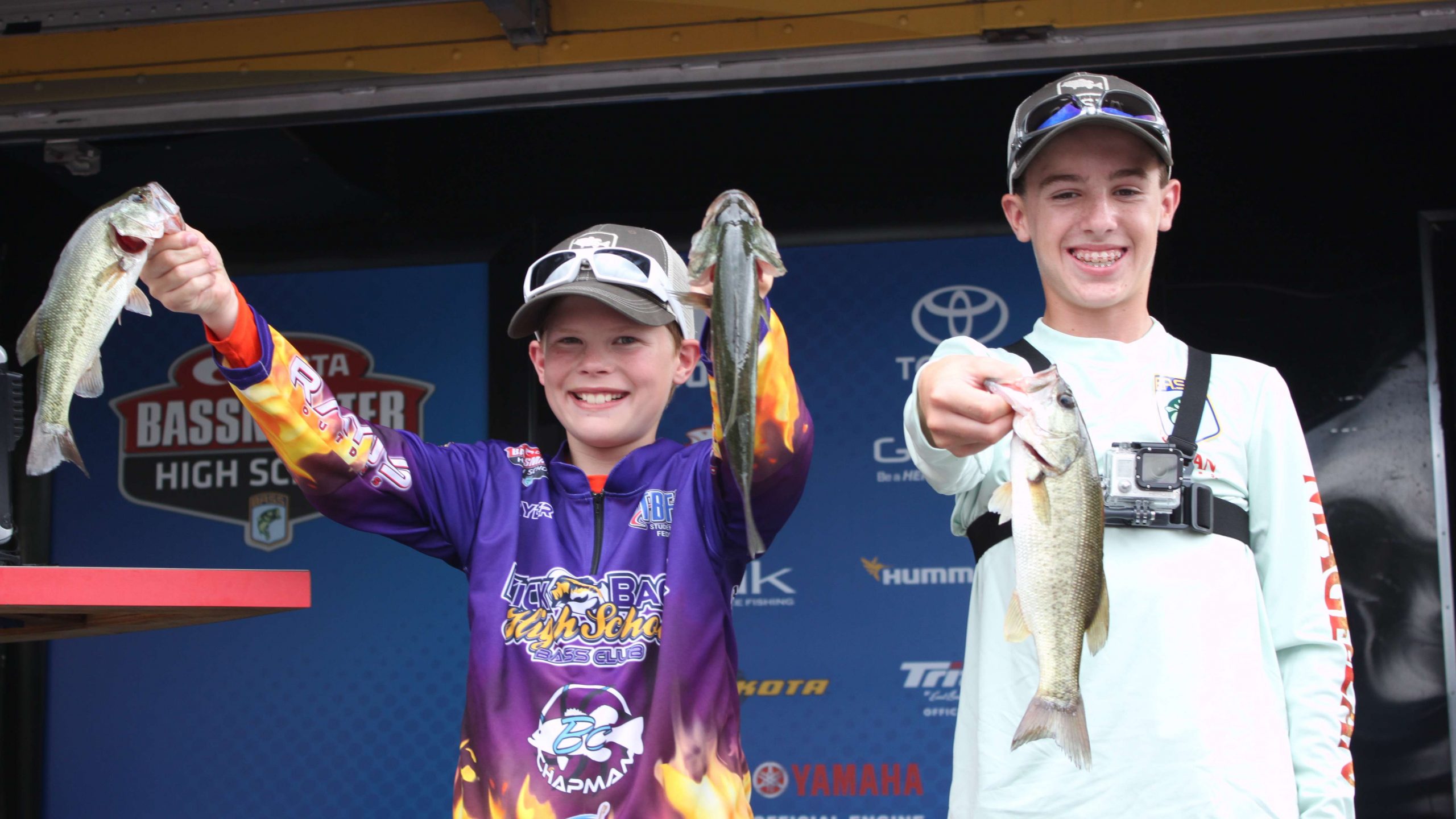 Ryder Mains and Daniel Gugesell have Team Kansas in 18th place with three fish for 2-6.