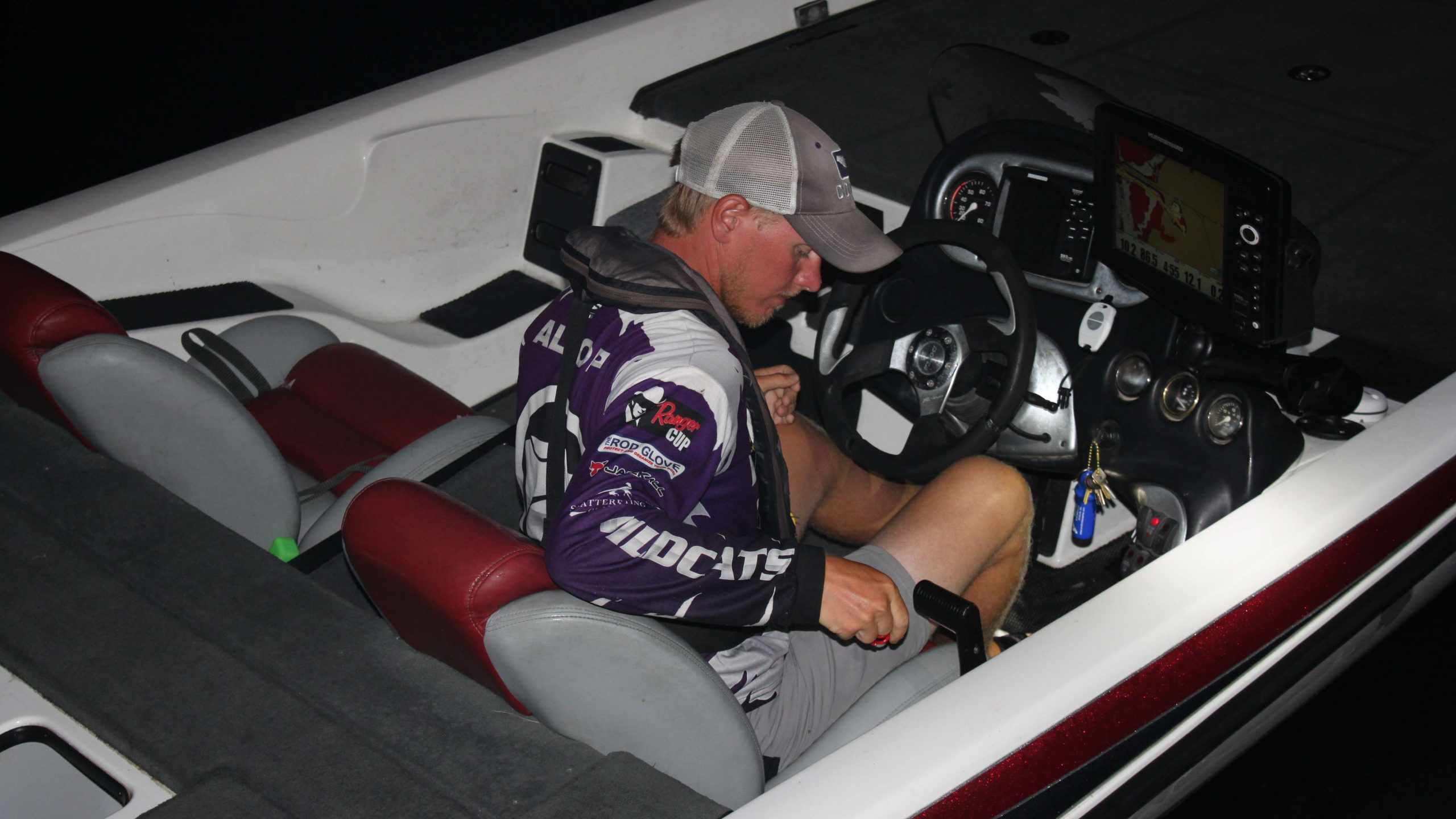 Kansas State angler Kyle Alsop, the No 1 seed in this event, was the first of the four remaining anglers to line up Friday morning.