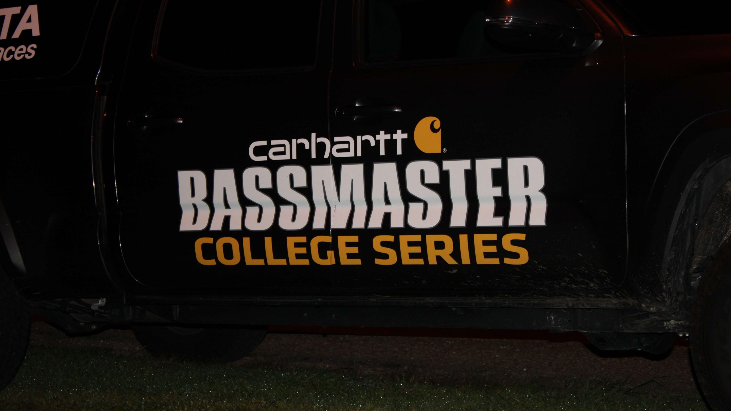 The side of this truck says it all - itâs the final day of the Carhartt Bassmaster College Series Classic Bracket presented by Bass Pro Shops.