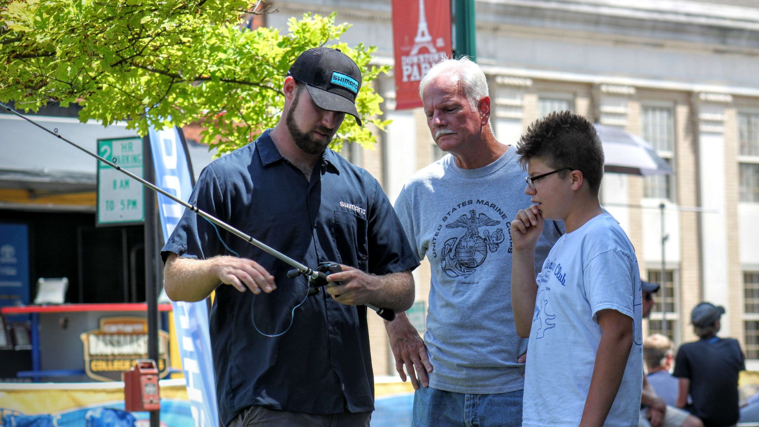 Shimano was there with rods for flipping, and experts were there to lend a helping hand.

