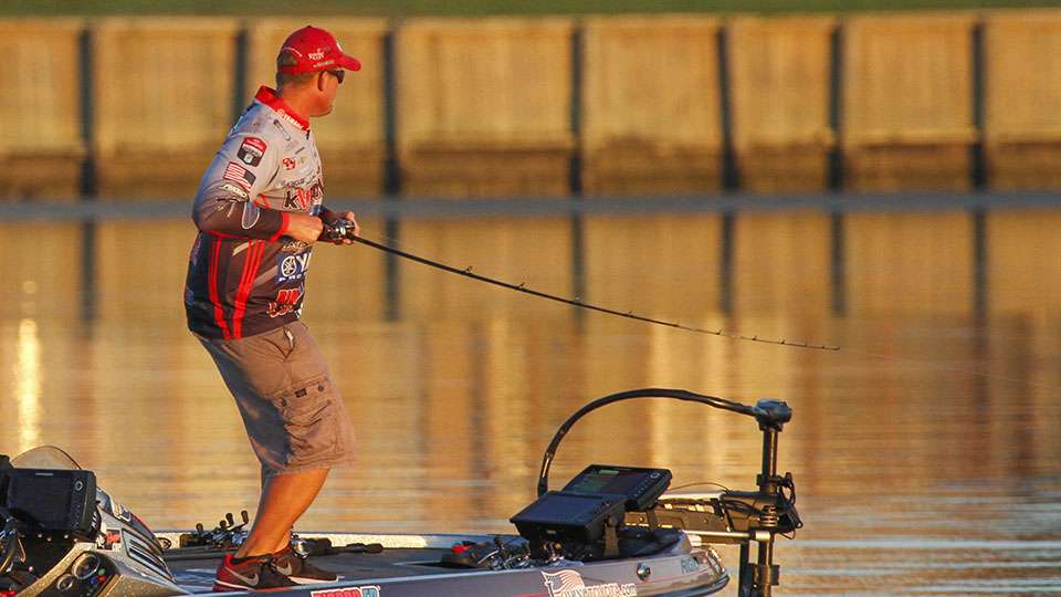 The action started only 15 to 20 minutes into his morning when the first fish hit his bladed jig.