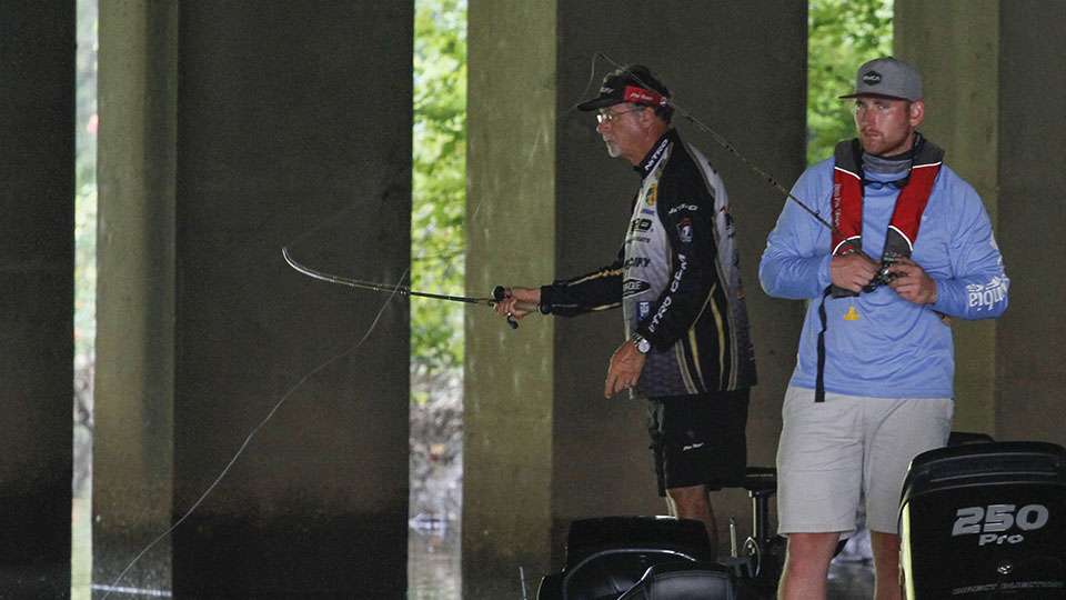 Chris Dillow left Osborne Landing with a target on his back after he brought 18-3 to the scales on Day 1 of the Bass Pro Shops Bassmaster Northern Open on the James River.