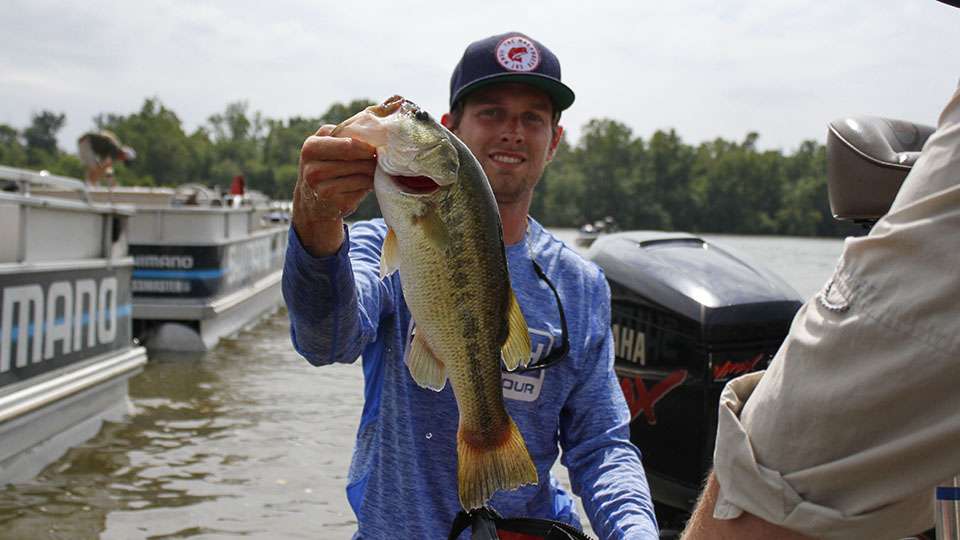 Kyle Albers is fishing his second Open on the pro side and fished a tidal fishery for the first time this week.
