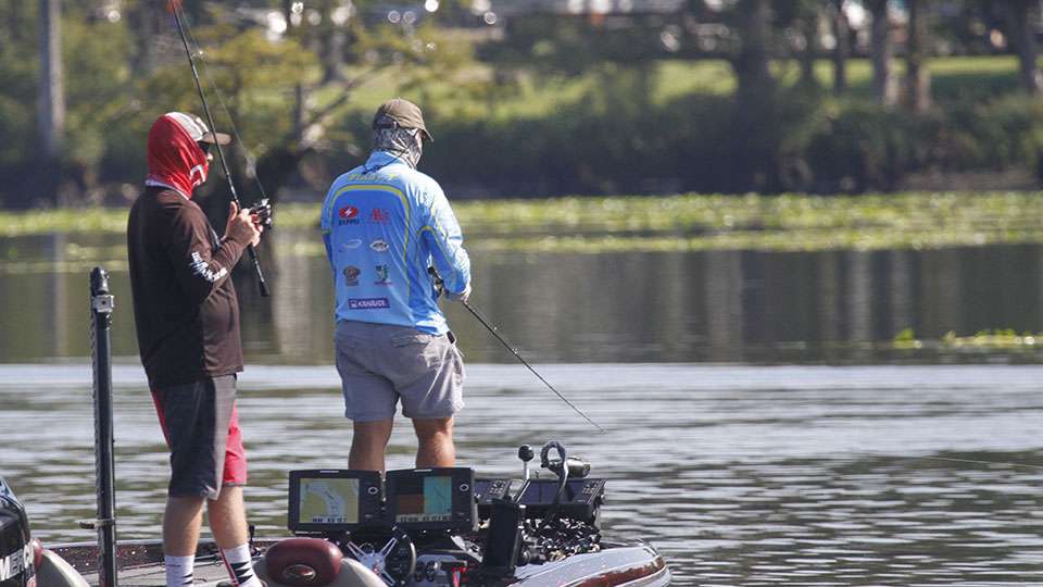 I stopped to check in on 11th place angler Vince Toriano.