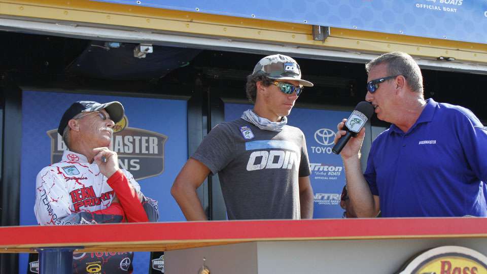 Co-anglers Cody Bertrand and Francis Martin were deadlocked at 24-8 and the winner would be decided by tiebreaker, which was the biggest single day weight.