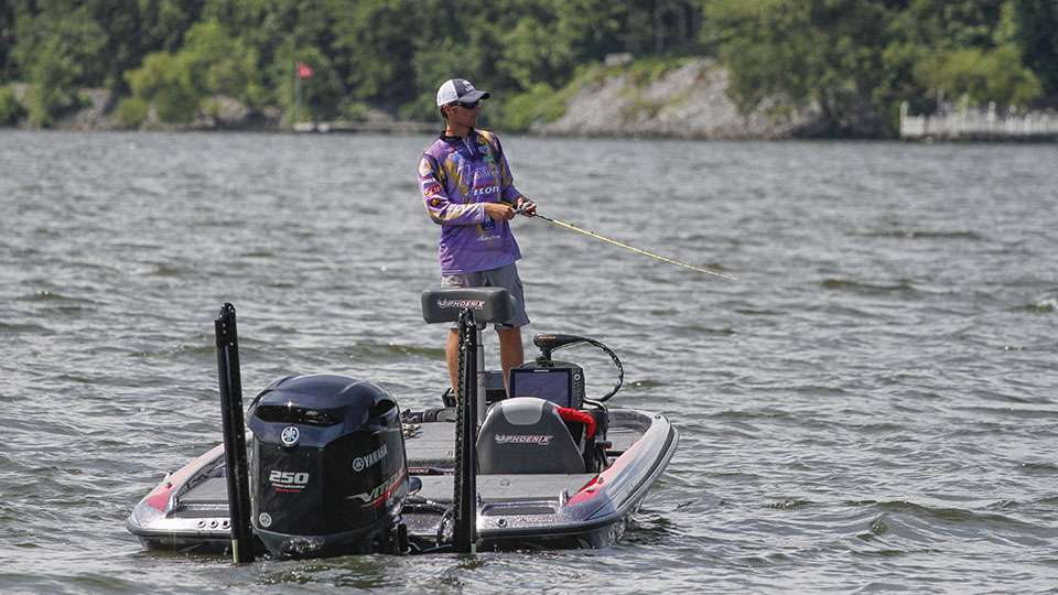 Before coming in for the day I found John Garrett who ended up advancing with a 12-pound limit, which was the biggest bag of the bracket in the first round.