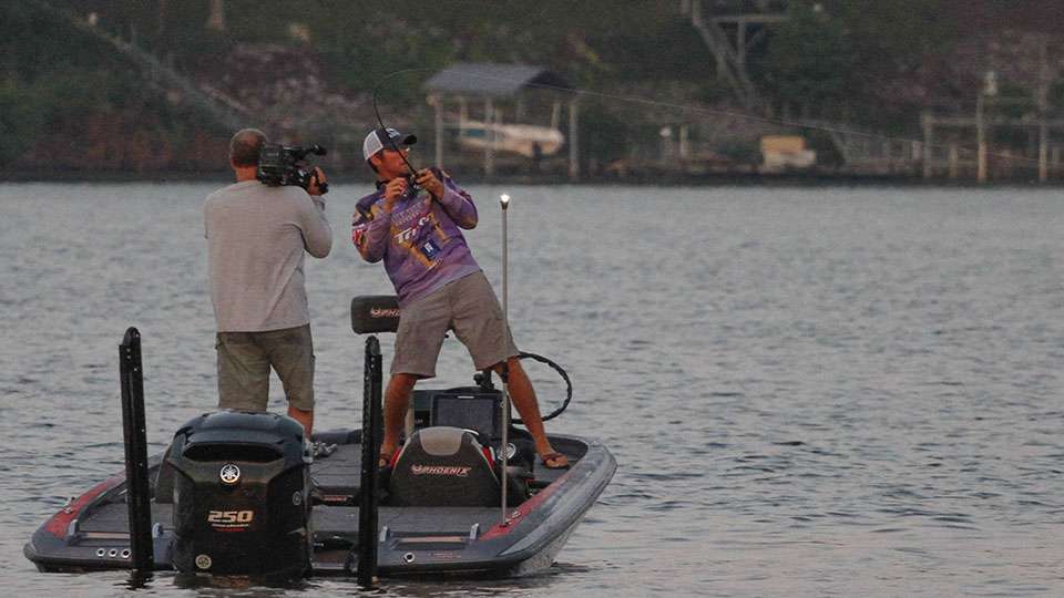 It was wash, rinse and repeat for Garrett this morning as it seemed that almost every cast produced a bite.