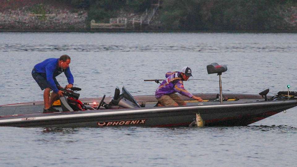 He reaches for the big one...