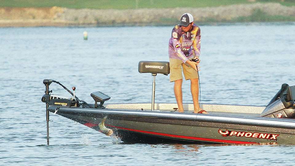 This one scares Garrett at the boat as it almost jumps aboard.