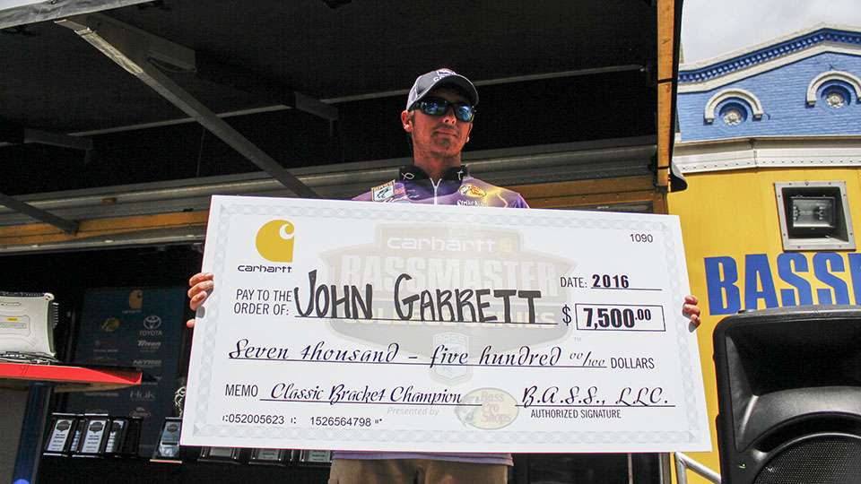 As well as a nice check from Carhartt who always supports college anglers, especially the bracket champion.