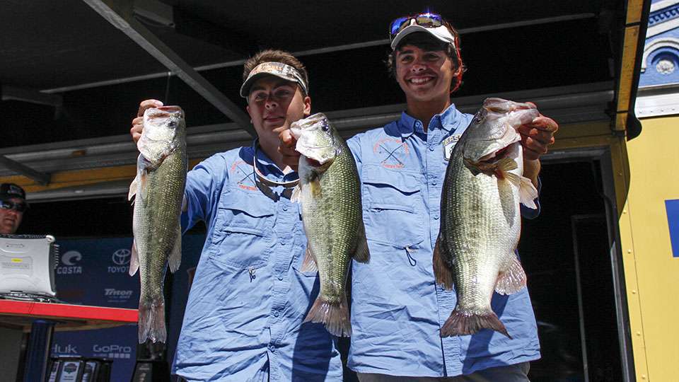 Ethan Stone and Nolan Minor of OCHS Anglers (2nd, 48-6)