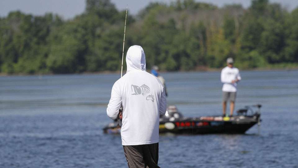 Bradley Roy was another angler in the area as they all worked around each other.