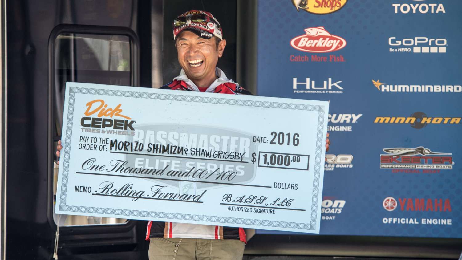Shimizu got another check from Dick Cepek Tires and Wheels.