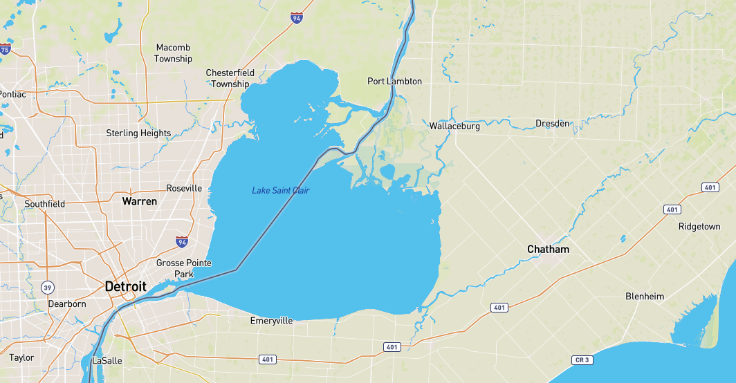 A frequent stop for the Elite Series in recent years, Lake St. Clair is located between Lake Huron and Lake Erie. Approximately 20 miles wide, the average depth is merely 11 feet, but there is a 30 foot shipping channel so giant boats can pass through the Great Lakes system. 