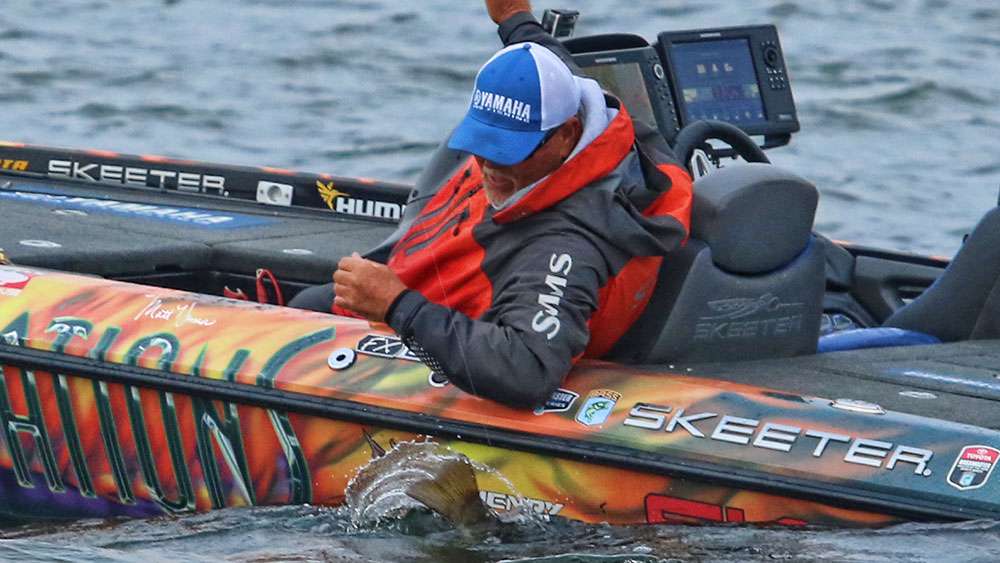 Each of those would take him to the back of the boat.