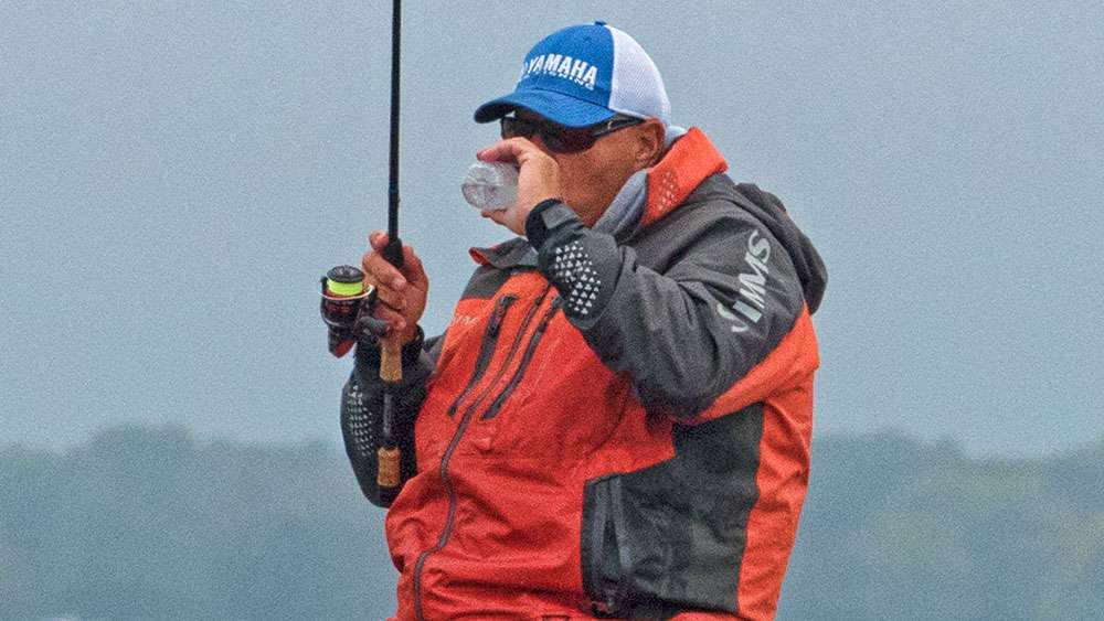 The action was so consistent, Herren had to fish and drink at the same time.