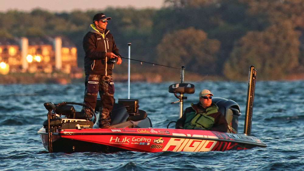 Day 3 of the Toyota Bassmaster Angler of the Year Championship and we were back on Garrison Reef, where Brandon Palaniuk and Matt Herren had whaled on the smallmouth on Day 2. 