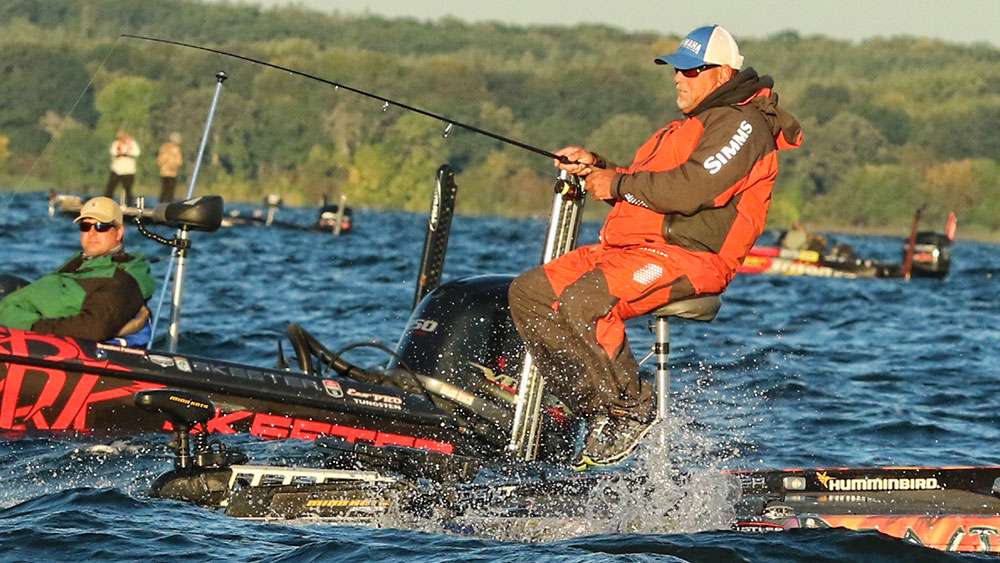The action was more up and down on the waves than getting bites.
