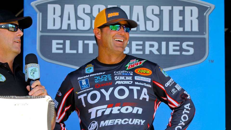 The big story of the weekend will be the crowning of the Toyota Angler of the Year. Gerald Swindle of Warrior, Ala., heads into the final three days of the 2016 season with a 43-point lead over second-place Keith Combs. Swindle just needs to stay 43 places ahead of Combs to earn a bookend AOY to his 2004 crown and the $100,000 first-place prize.
