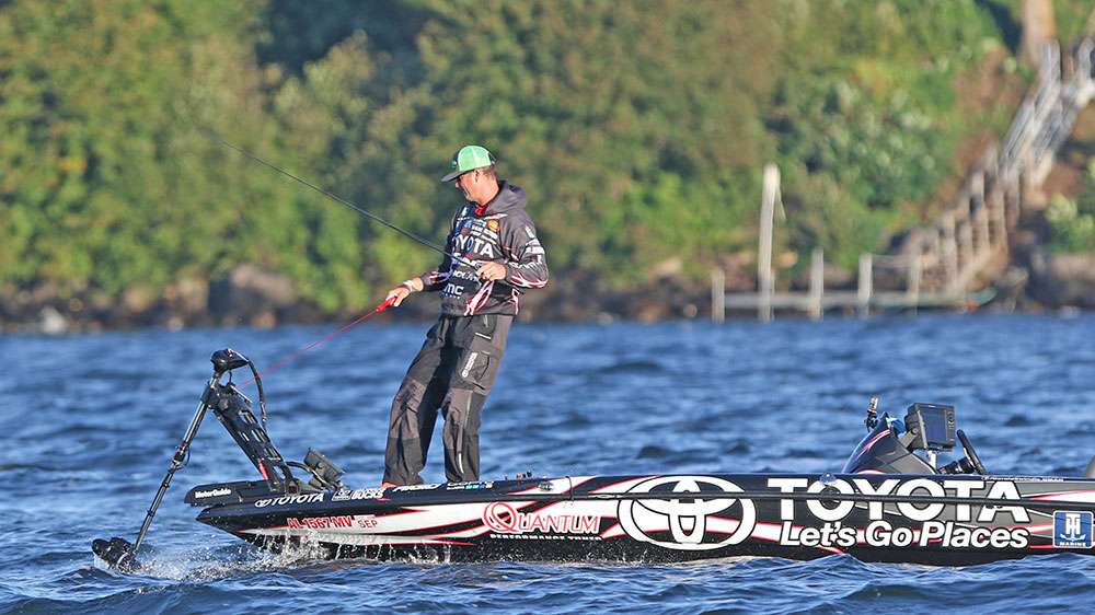 As he normally does, Swindle spent a few minutes on each spot before moving on. He's a talented junk fishermen, and he managed to make it work on Mille Lacs.