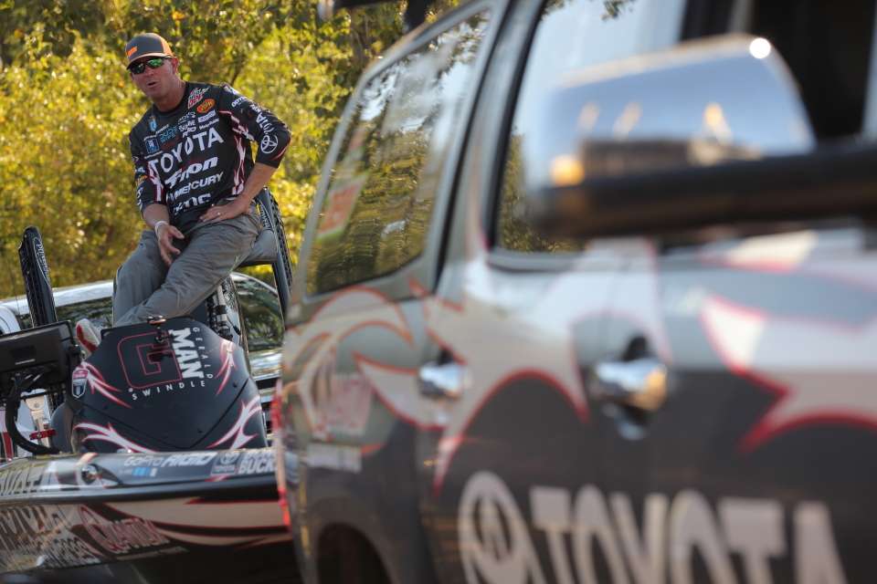 Angler of the Year point leader Gerald Swindle has fished another Championship Sunday.