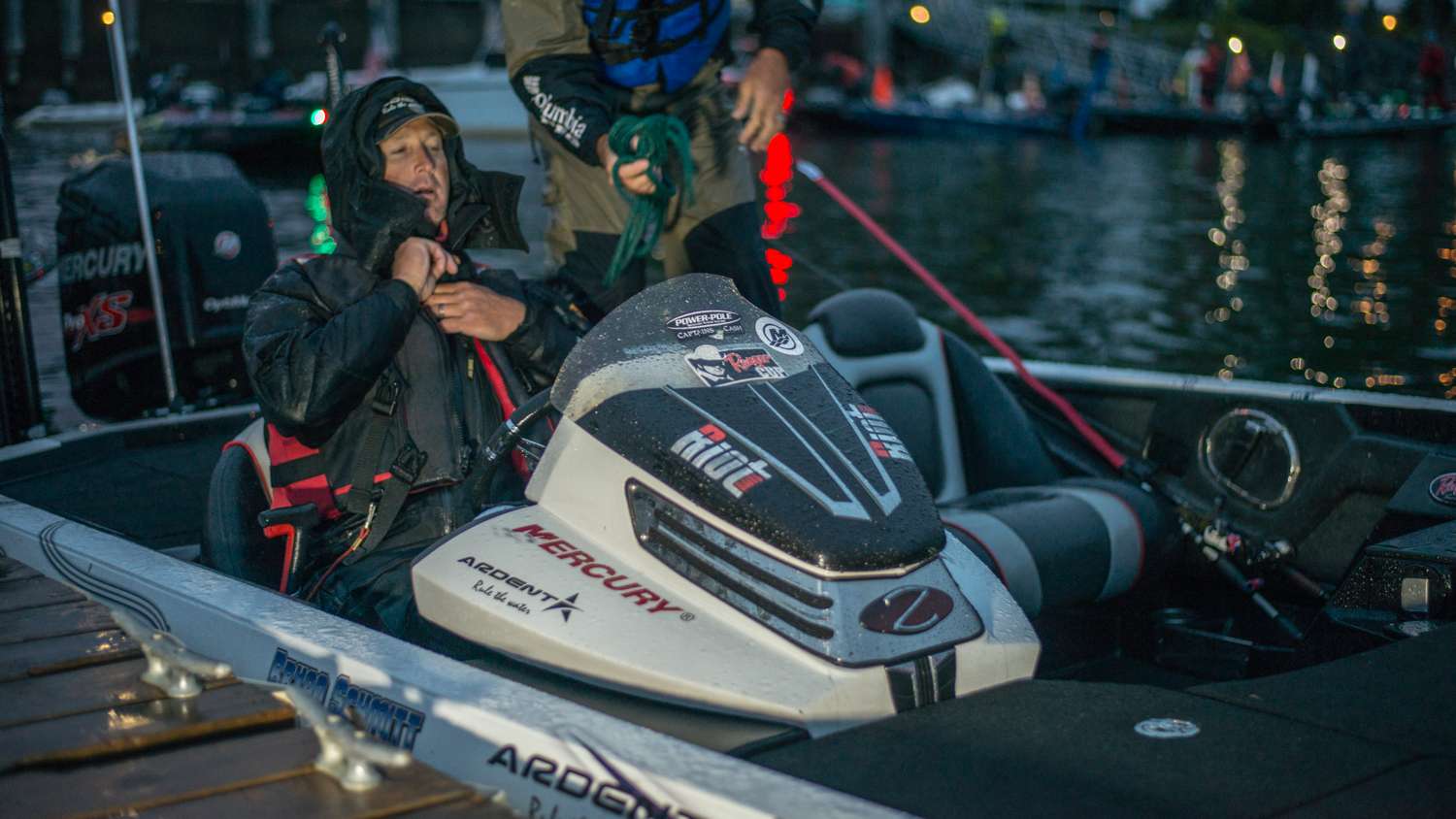 Brian Schmitt leads the tournament with 40-15. He is the first boat to leave the dock. His game plan is returning to a productive area about 10 miles north of the launch site. 

